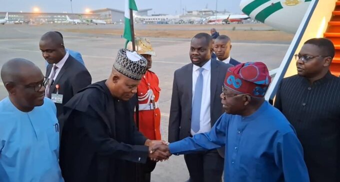 Tinubu returns to Nigeria after Qatar visit