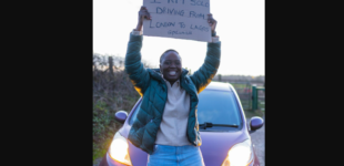 After surviving accident, lady on trip from London vows to keep driving to Lagos