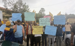 NASU, SSANU protest withheld salaries in UNILAG amid strike