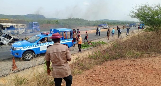 19 people burnt to death in Okene-Lokoja highway auto crash