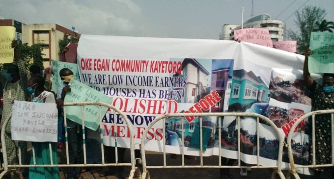 Lagos community besiege assembly, demand compensation for demolition of houses