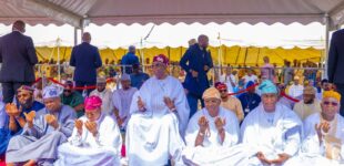 PHOTOS: Tinubu, Shettima, Zulum, Uba Sani… Nigerian leaders observe Eid-el-Fitr prayer