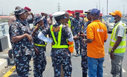 Police search lagoon for victims as 18-passenger bus loses control on Third Mainland Bridge