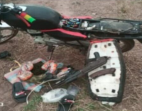 Troops arrest terrorists in Taraba, recover weapons ‘hidden under motorcycle seat’