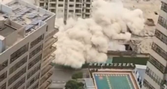Viral video wey show as skyscrapers dey collapse no be from Taiwan earthquake