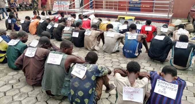 Amotekun arrests 14 suspected kidnappers in Ondo