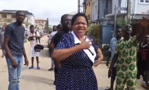 VIDEO: Toyin Abraham clashes with ‘area boys’ on movie set