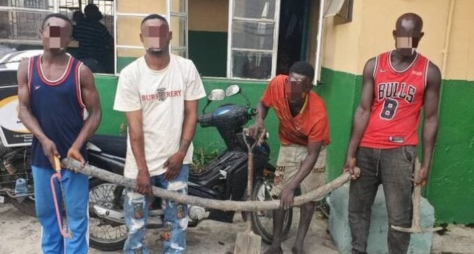 Police arrest four suspects for vandalising armoured cables in Lagos