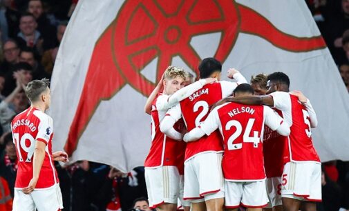 EPL: Arsenal reclaim top spot with easy win as Man City hammer Villa