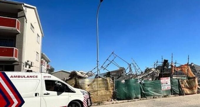 One dead, dozens trapped as building under construction collapses in South Africa