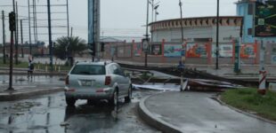 PHOTOS: Billboards collapse in Ghana after downpour