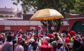 PHOTOS: Palace agog as Emir Sanusi meets with district heads