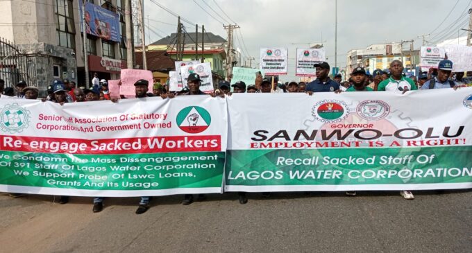 Lagos assembly to intervene as unions demand recall of sacked water corporation workers