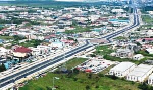 An elevated view of lekki