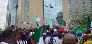 PHOTOS: Labour unions picket NERC offices in Lagos, Abuja over electricity tariff hike