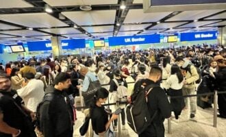 Passengers stranded across UK airports as e-gates shut down
