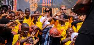 PHOTOS: Harry, Meghan attend exhibition basketball match at Lagos school