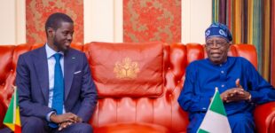 PHOTOS: Tinubu receives Bassirou Faye, Senegalese president, at Aso Villa