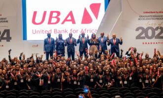 PHOTOS: Unemployment Africa’s biggest challenge, says Elumelu as UBA employs 398