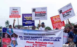 Protesters ask Sanwo-Olu to reinstate five LASU lecturers sacked in 2017