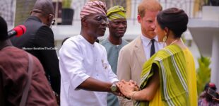 ‘I hope her ancestors were Yoruba’ — Sanwo-Olu hosts Harry, Meghan in Lagos