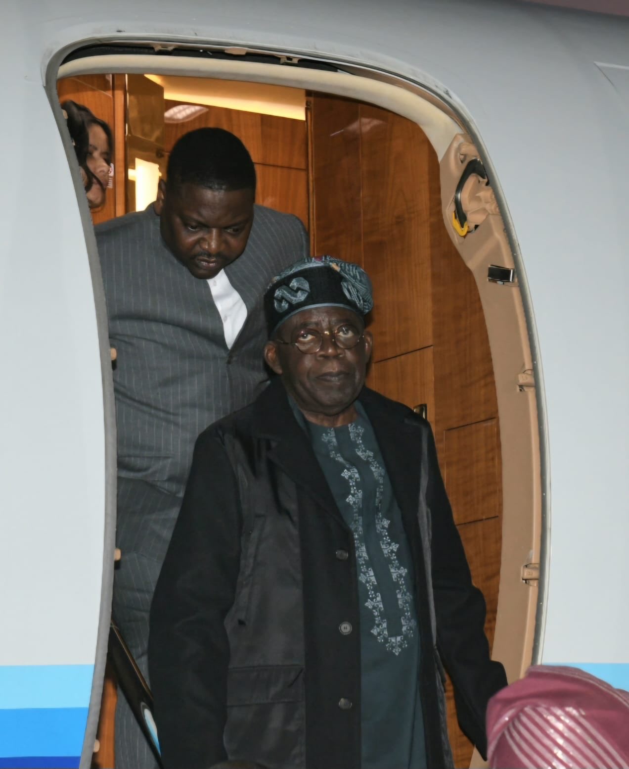 Pictures: President Bola Tinubu arrives in South Africa for Ramaphosa inauguration