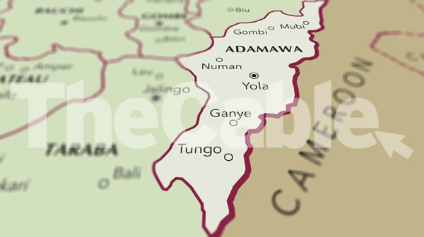 map of Adamawa state
