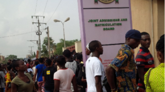 An illustrative image of students thronging the JAMB office.