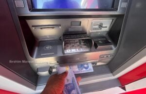 A bank ATM