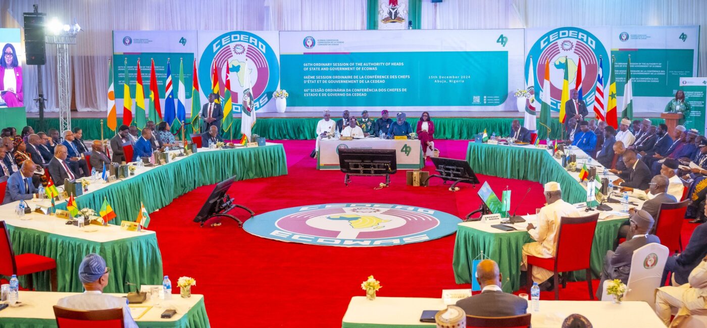 File photo. ECOWAS meeting in Abuja on December 15, 2024