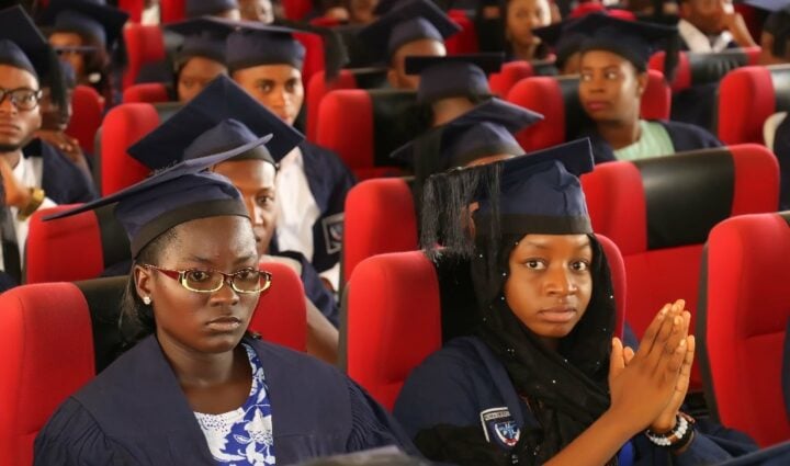 Cross section of matriculating students at Federal University Lokoja on April 10, 2018 at Adankolo Campus in Kogi.