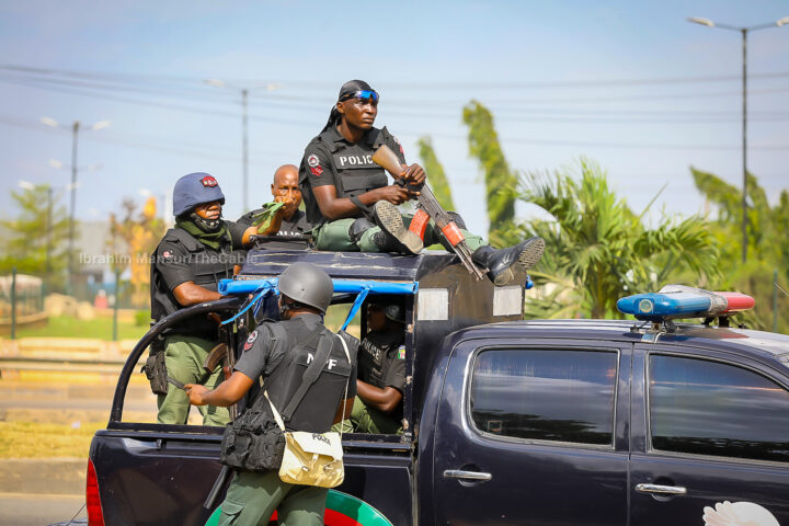 File photo of police officers by TheCable