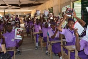 Students at a Nigerian school.