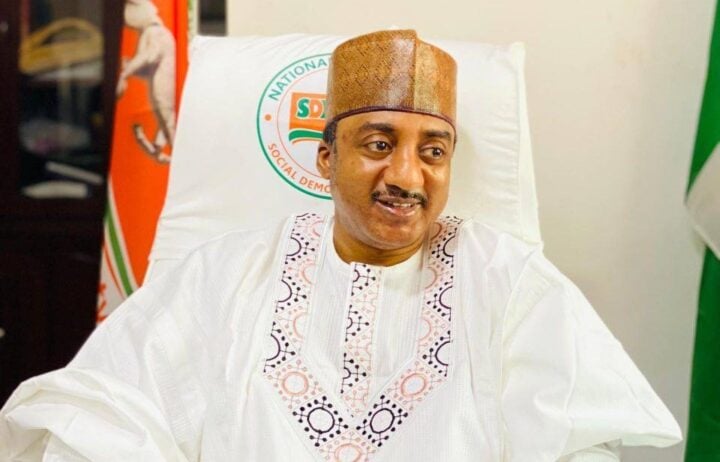 Shehu Gabam, the national chairman of the Social Democratic Party (SDP)