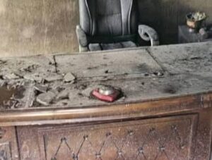 Photo of aftermath of Osun court room razed by fire
