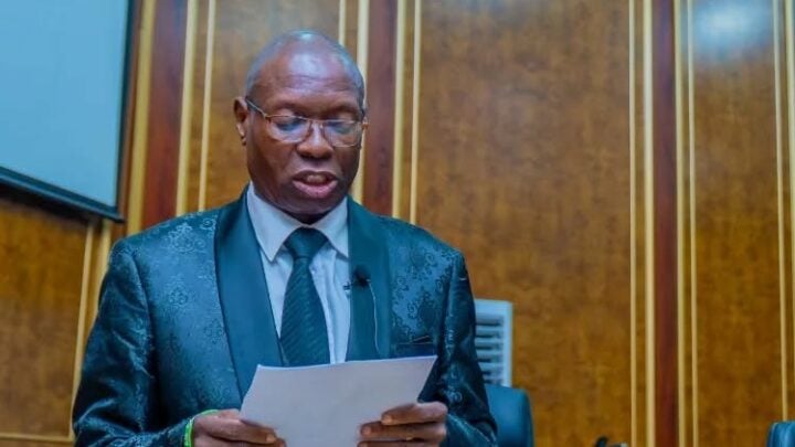 Theophilus Nzeukwu as acting chief judge of Imo state.