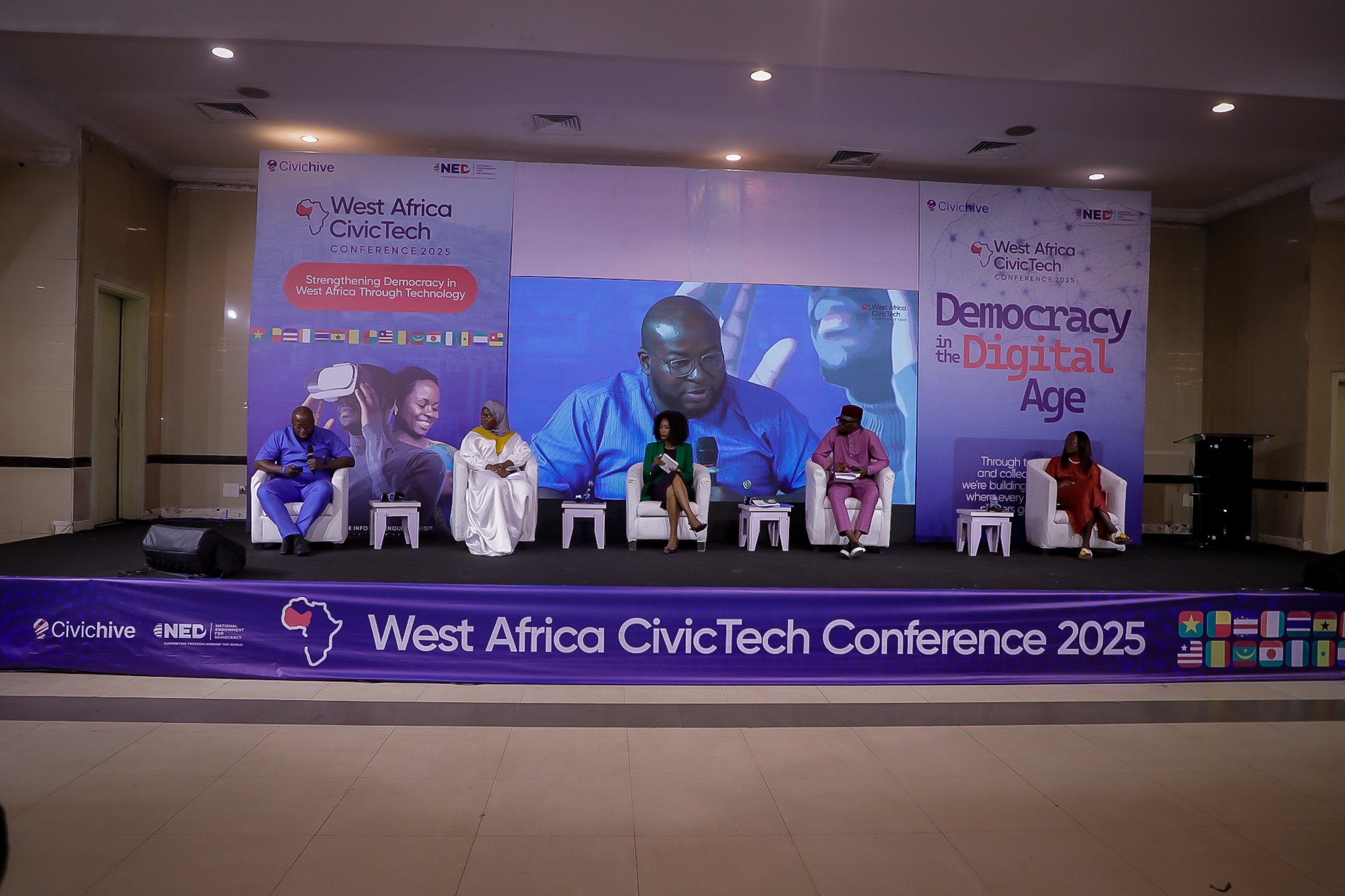 Participants at a conference on democracy organised CivicHive