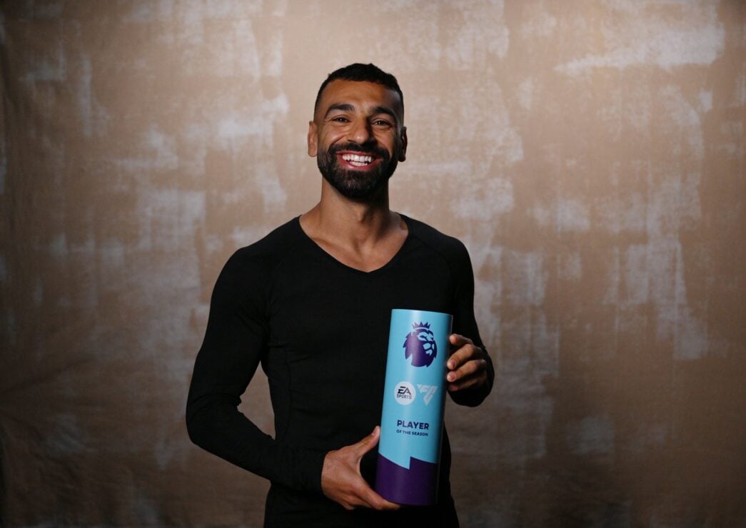 Mo Salah with the EPL player of the season award