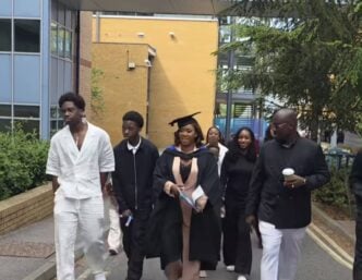 Obi Cubana ecstatic as wife earns MSc with 'distinction' from UK varsity