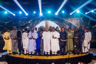 Photo showing previous winners of the Nigerian Excellence Awards in Public Service