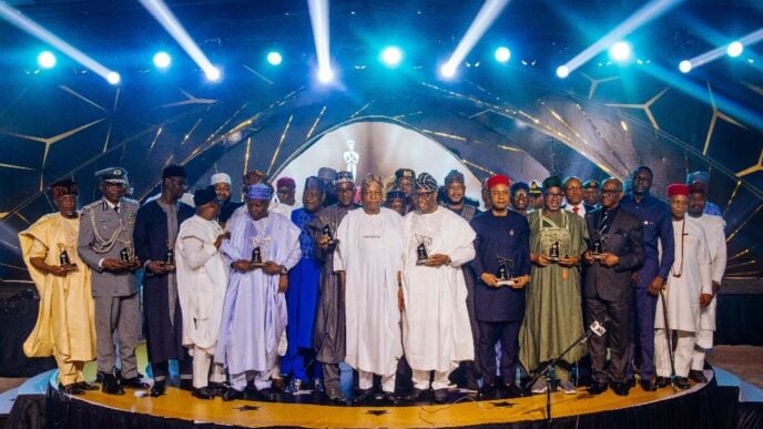 Photo showing previous winners of the Nigerian Excellence Awards in Public Service