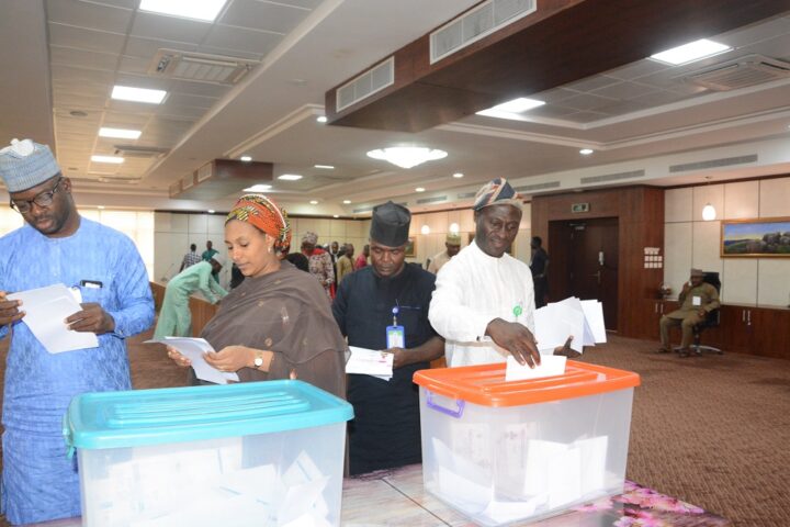 NJC officials voting during sports club event | File photo: NJC