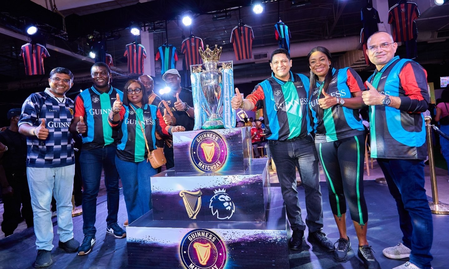 Guinness Jerseys in full display at the Guinness matchday lagos_