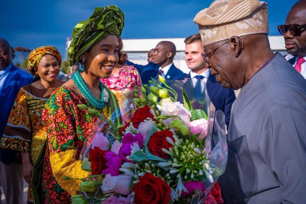 President Bola Tinubu being recieved in Rome