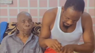 Junior Pope and his father 