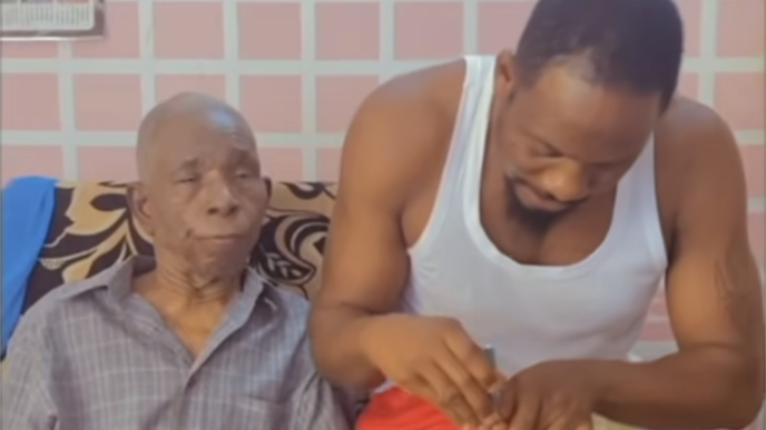 Junior Pope and his father 