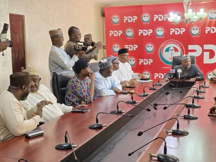 PDP NWC, led by Umar Damagum, acting national chairman of the party, during a meeting on June 26, 2025