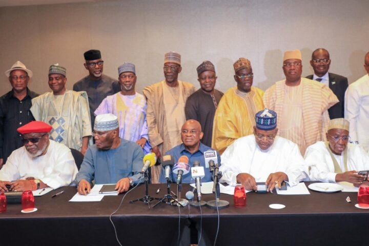 Atiku, PDP bigwigs and coalition members | File photo
