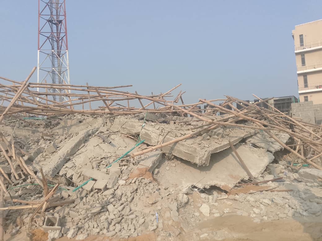 This building collapsed in Ikota, Lagos