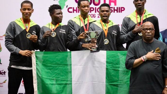 Nigeria's U-19 boy's team at the 2025 ITTF African Youth Championships